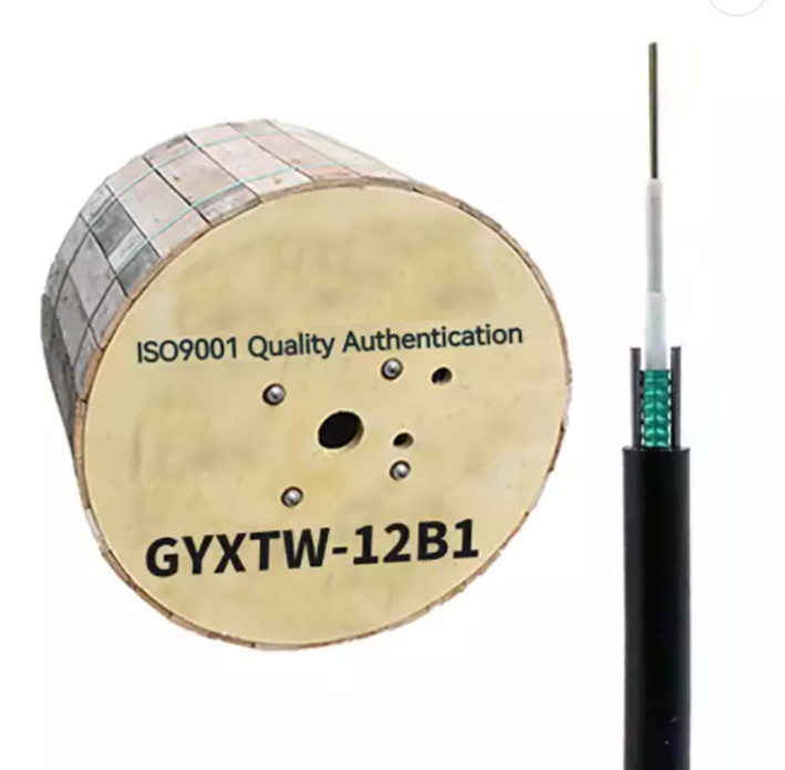 통신 Comunication를 위한 12 섬유 공중 광섬유 케이블 GYXTW G652D/SM 1500N
