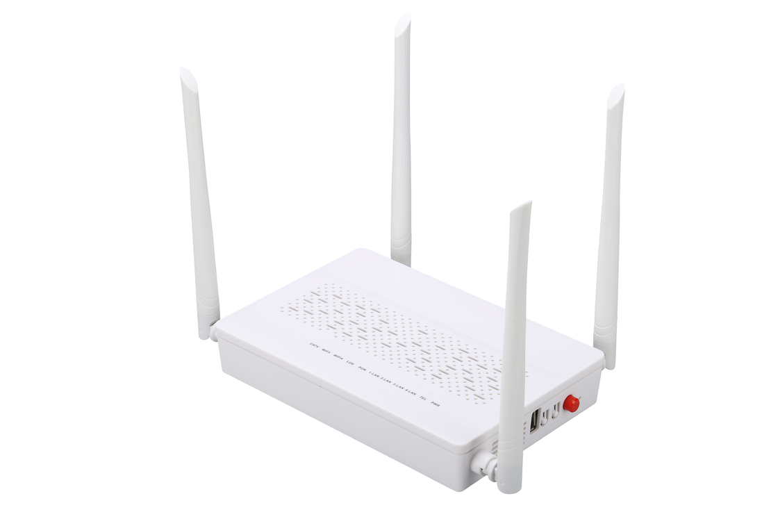 4GE 2.4G / 5G 와이파이 포츠 CATV GPON ONU 모뎀 SC 단일모드 단일 파이버
