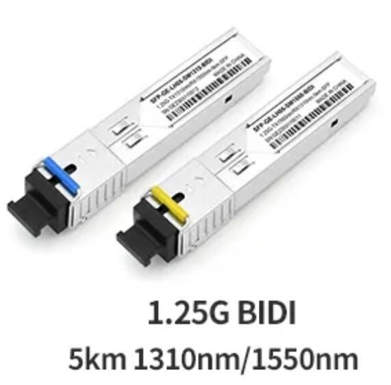 1.25G SFP 광 섬유형 송수신기 5 킬로미터 1550/1310nm SC 연결기 BIDI SFP 모듈