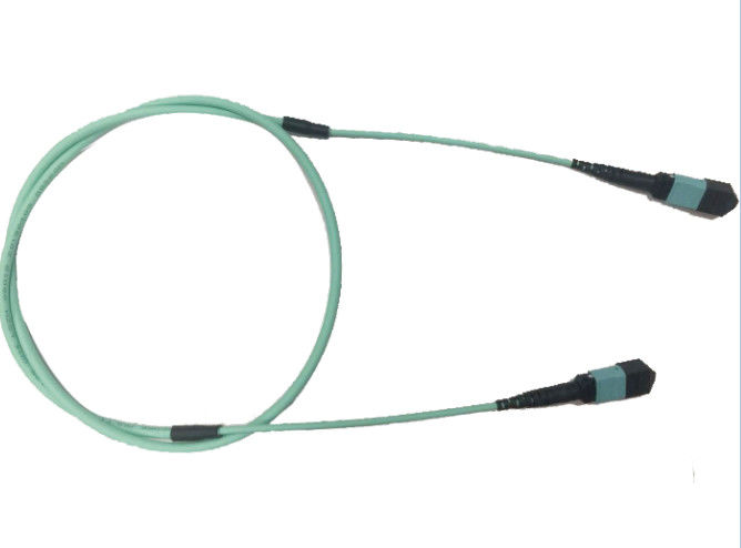 8 Core IEC Fiber Optic Cable , MPO To MPO Fiber Cable LSZH