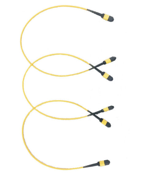 8 Core IEC Fiber Optic Cable , MPO To MPO Fiber Cable LSZH