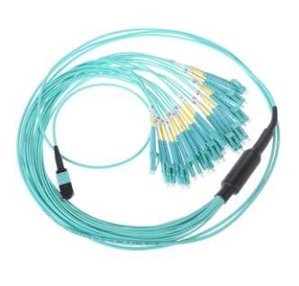 MPO To LC Fiber Optic MPO 24 Core OM2 Telecommunication Networks