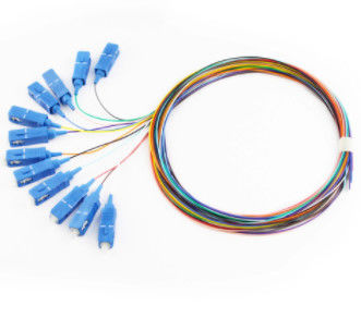 12 Cores 1M Optical Fiber Pigtail SC/UPC For Telecommunication