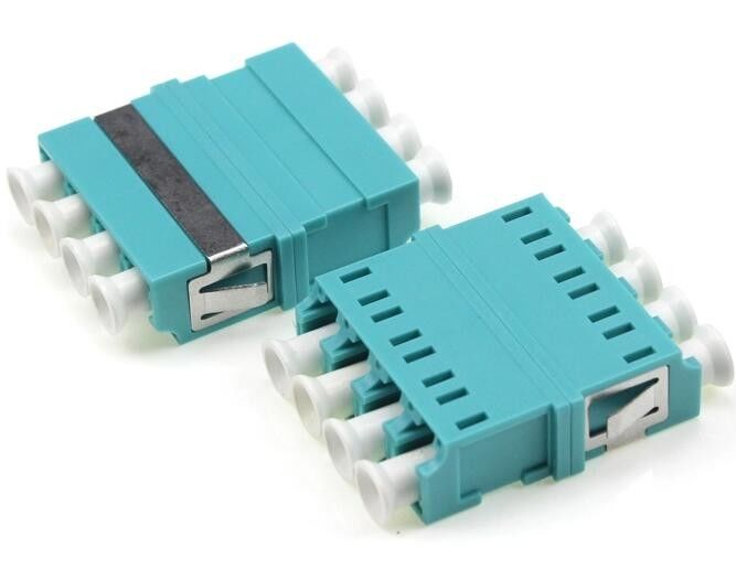 Low IR Fiber Optic Adapters , OM3 LC Quad Adapter 4 cores