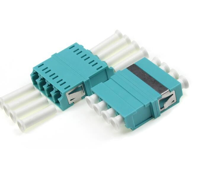 Low IR Fiber Optic Adapters , OM3 LC Quad Adapter 4 cores