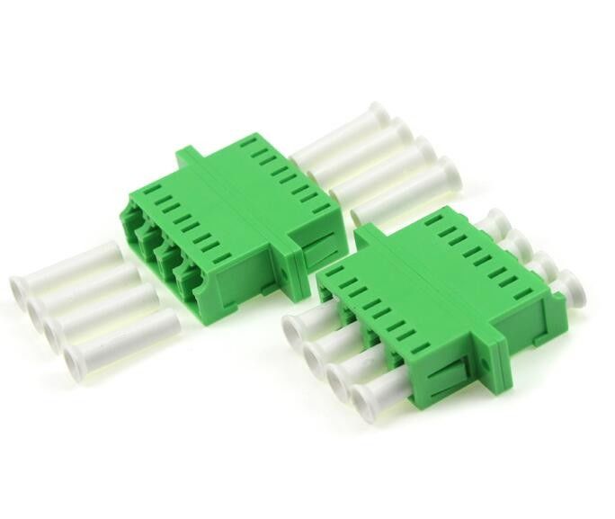 4 Cores Fiber Optic Adapters , LC Connector Adapter With Flange