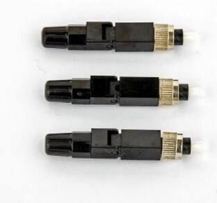 ISO FC Fiber Optic Fast Connector Black Color For CATV