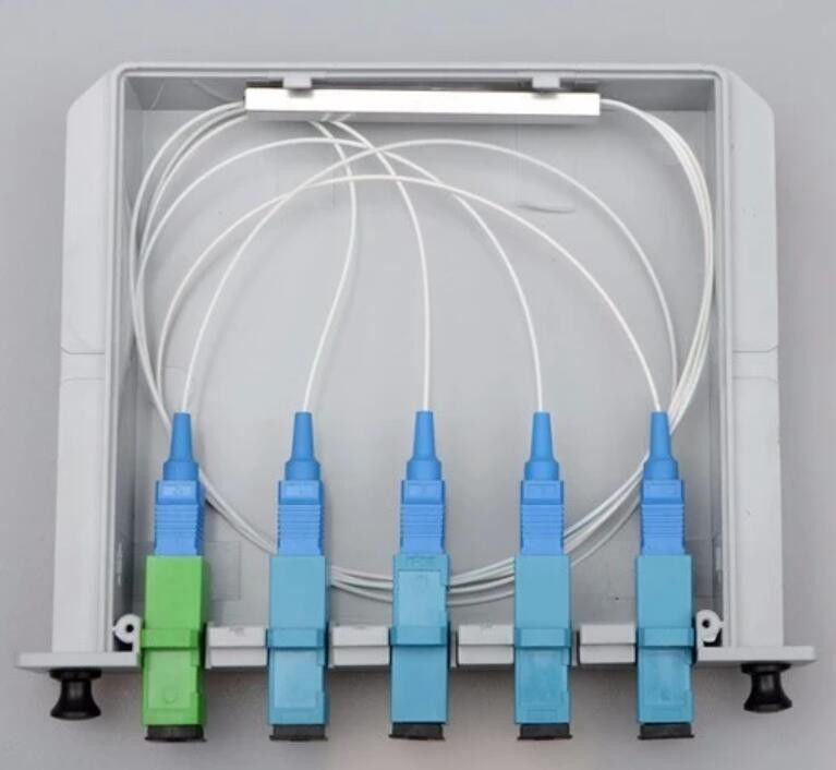 Cassette Passive Fiber Optic Splitter 1X4 SC UPC PLC Plug In Type