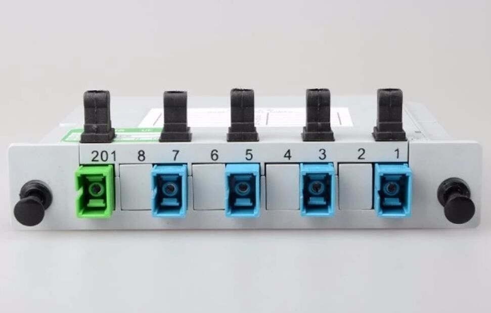 Cassette Passive Fiber Optic Splitter 1X4 SC UPC PLC Plug In Type