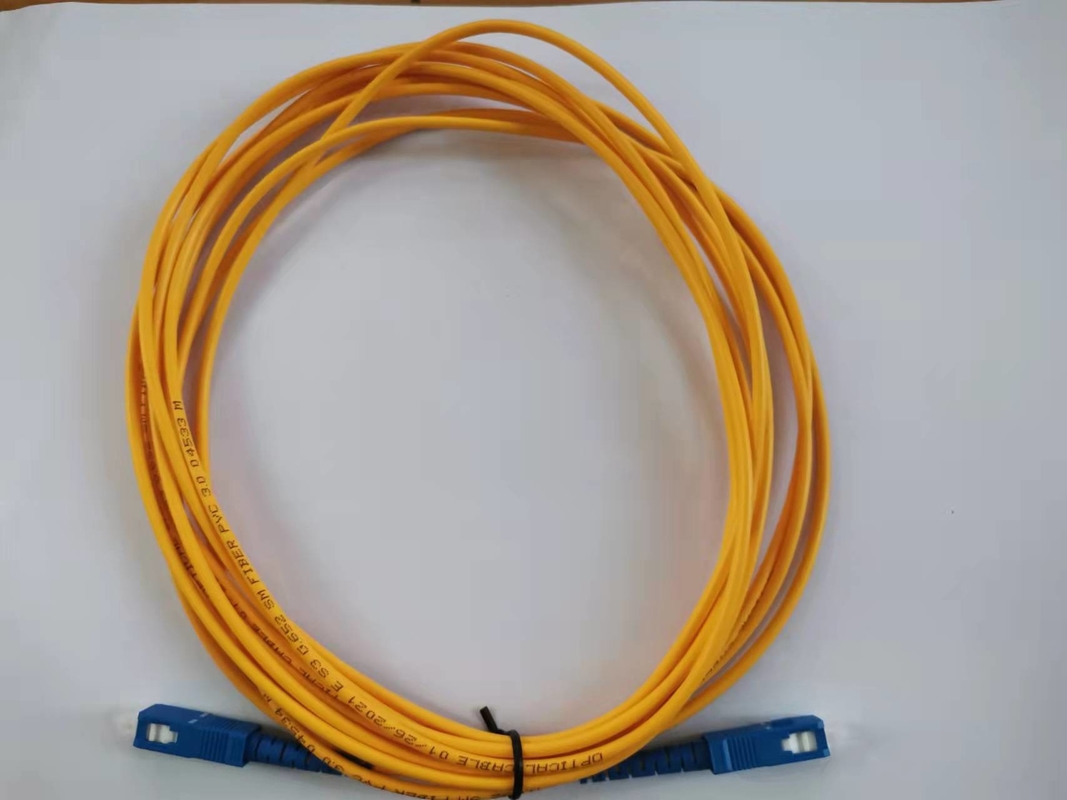 5m PVC 광 섬유용 패치 코드 단순한 단일모드 SC UPC 3.0 밀리미터 지름
