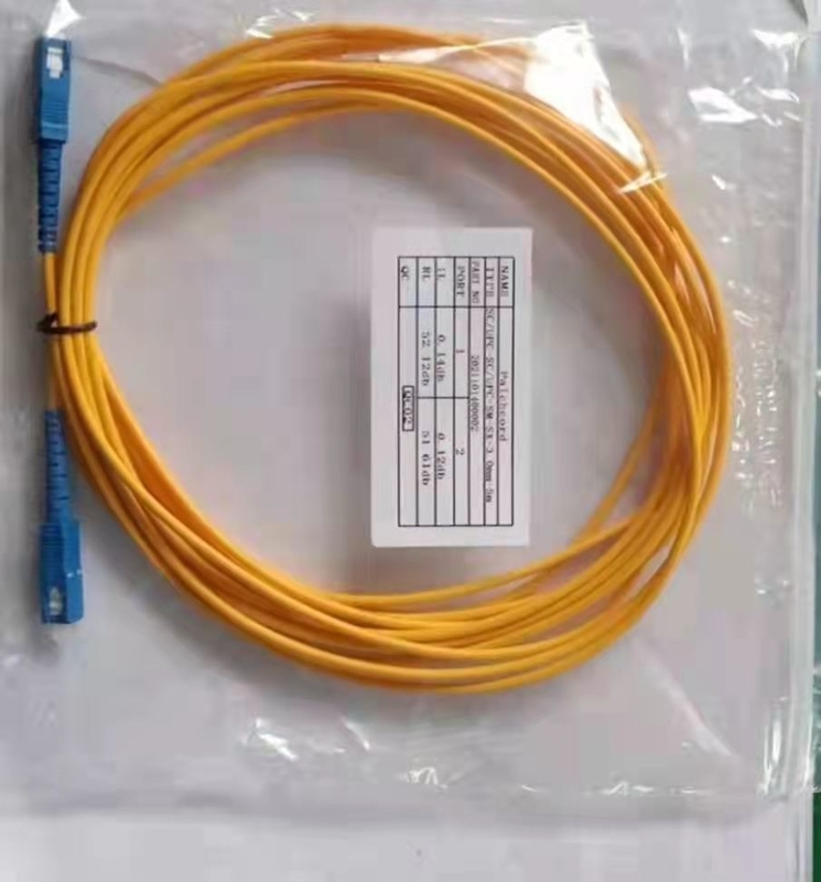 5m PVC 광 섬유용 패치 코드 단순한 단일모드 SC UPC 3.0 밀리미터 지름