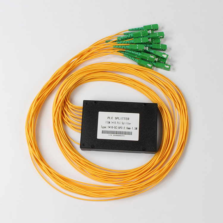 FTTX 케이블 TV를 위한 SC APC 1x16 PLC 섬유 분배기 광학 PLC 분배기