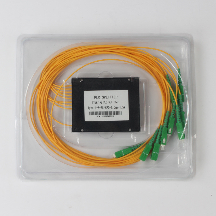 2.0MM 광섬유 분배기 1 Ｘ 8 PLC 분배기 SC APC 박스 가지 1.5Meter
