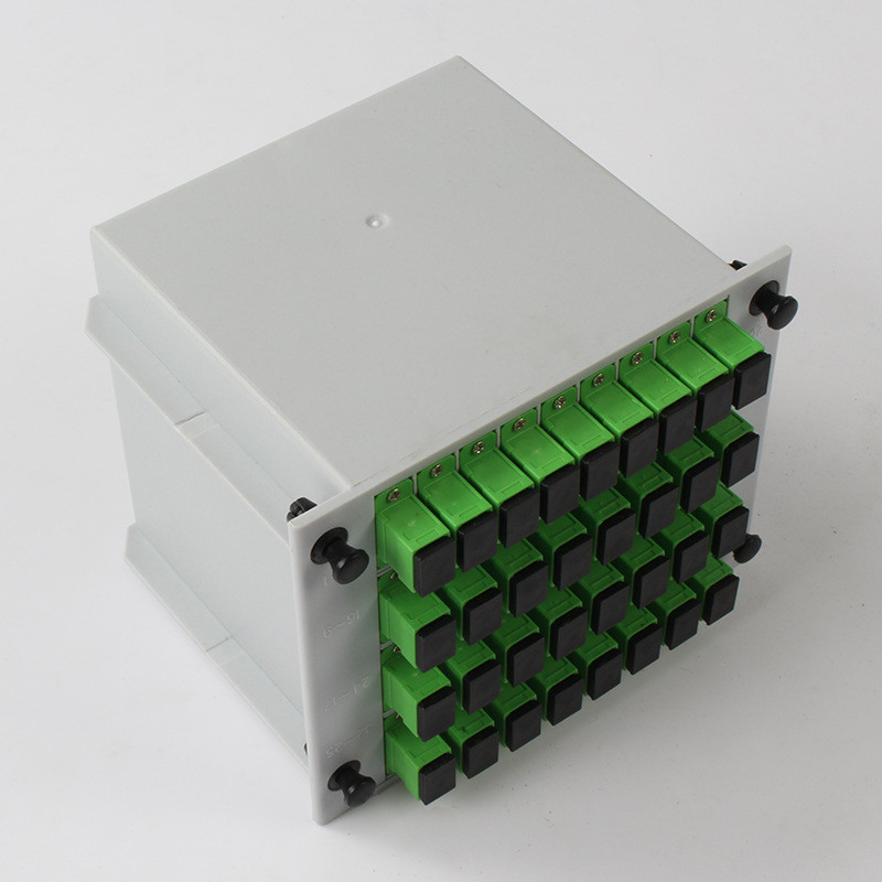 1X32 섬유 PLC 분배기 SC APC 연결기 1310nm RL 55 DB (데시벨) 섬유 0.9 밀리미터